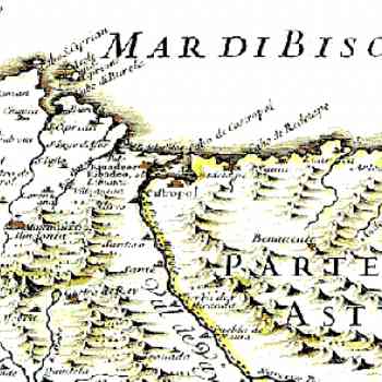 Click para ampliar. Pulsa en el nombre para ver la ficha. Eo-Navia: Detalle de un mapa de 1696